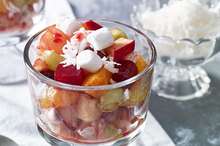 Creamy 6-Cup Ambrosia Fruit Salad — Bless this Mess