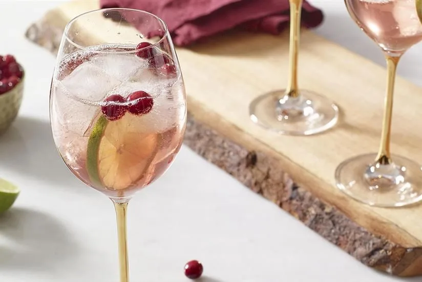 Festive Cranberry Wine Spritzer