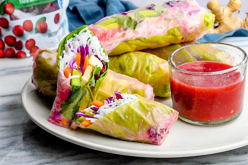 Cranberry Spring Rolls