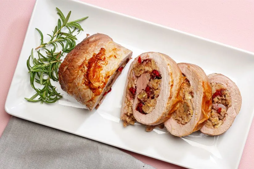 Apple Cranberry Stuffed Pork Loin