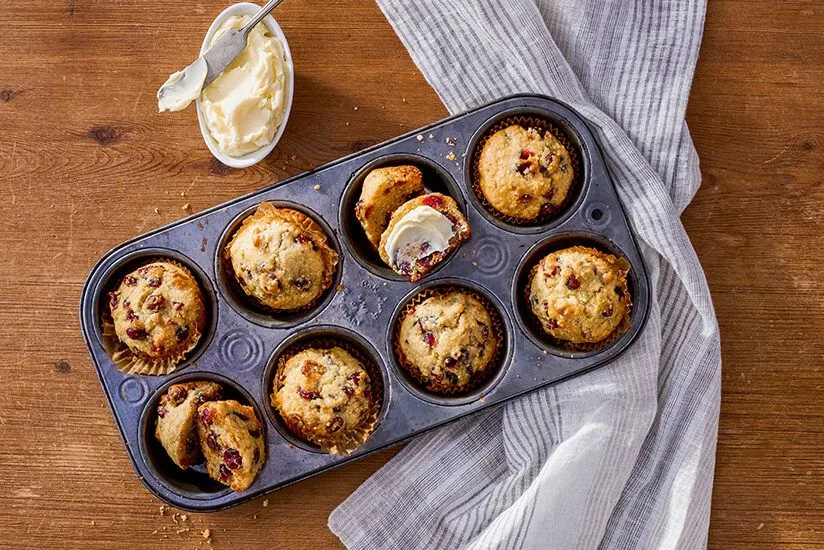 Griddled Cranberry Cornmeal Muffins