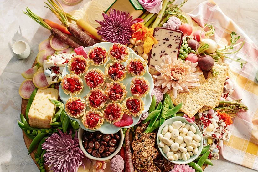 Cranberry Charcuterie Flowers