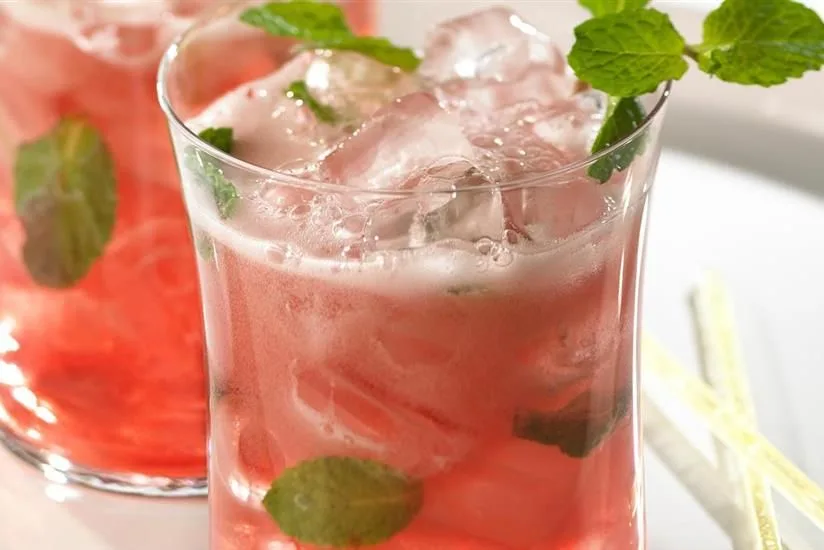 Cranberry Lime Mint Spritzer