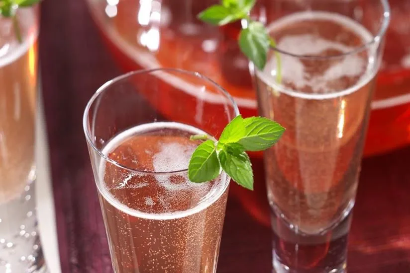 Champagne and Cranberry Juice Sparkling Punch