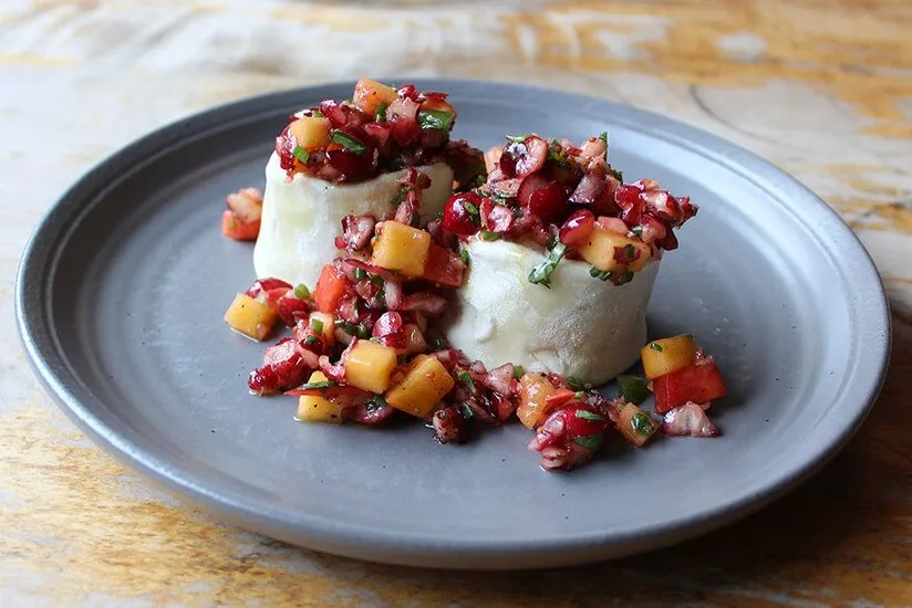 Fresh Cranberry-Peach Salsa