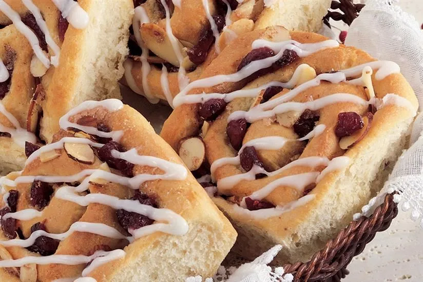 Cranberry Almond Cinnamon Rolls