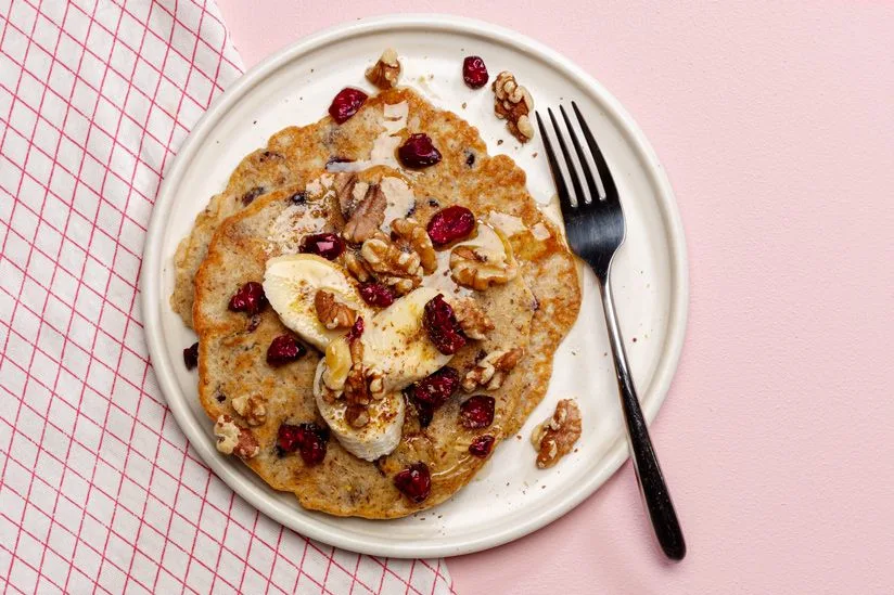 Cranberry Banana Pancakes