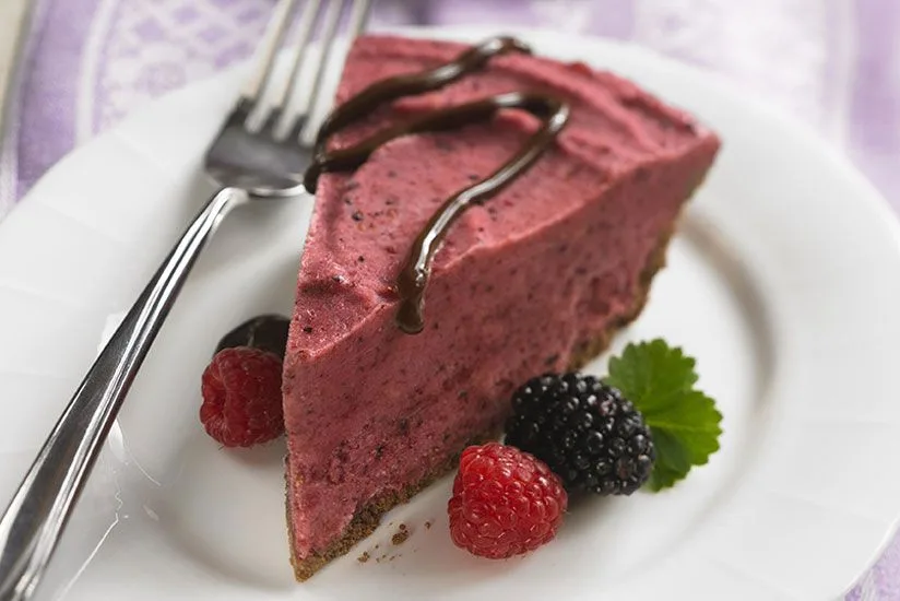 Frozen Cherry Berry Smoothie Pie