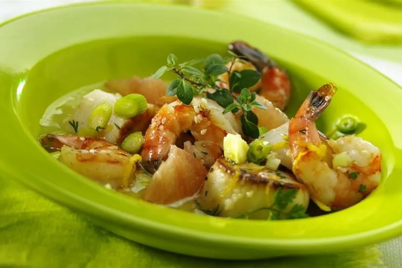 Seafood Salad with Grapefruit Vinaigrette  