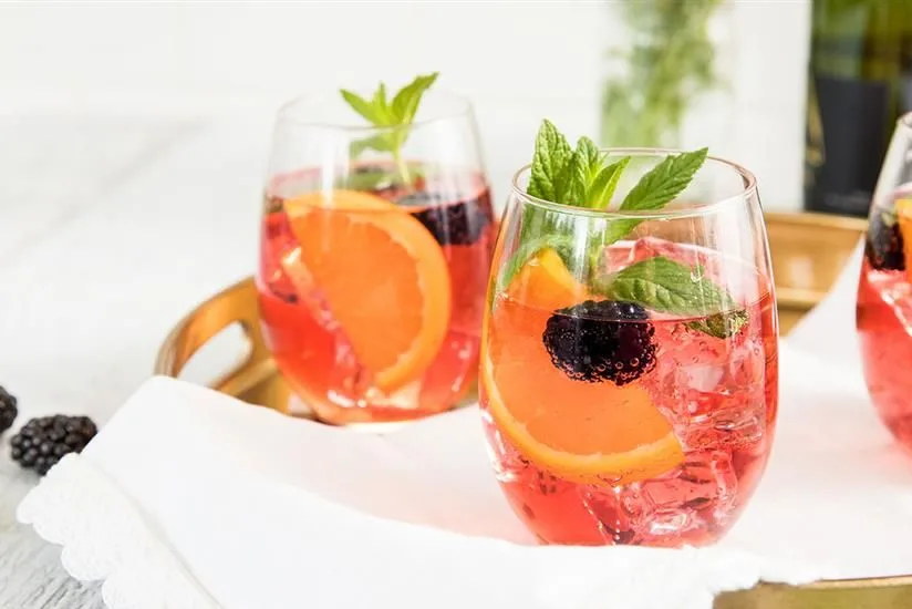 Cranberry Blackberry Sparkling Wine Spritzer