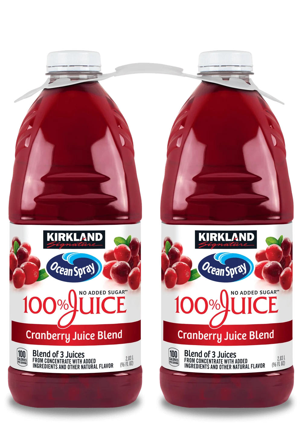 Kirkland Signature® Ocean Spray® 100% Juice Cranberry front image.