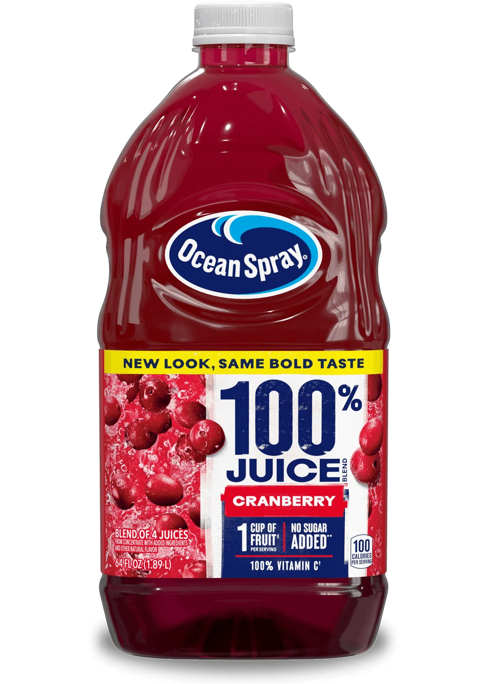 100% Juice Blend - Cranberry front image.