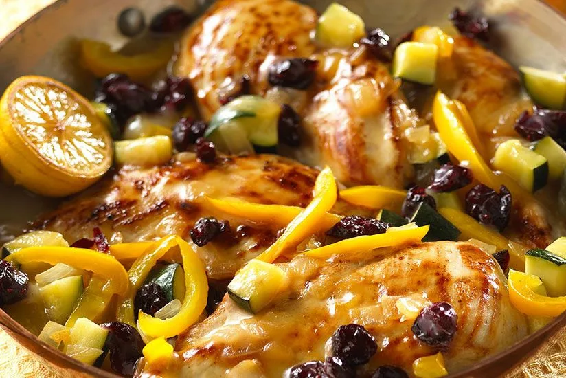 Lemon Blueberry Chicken Skillet