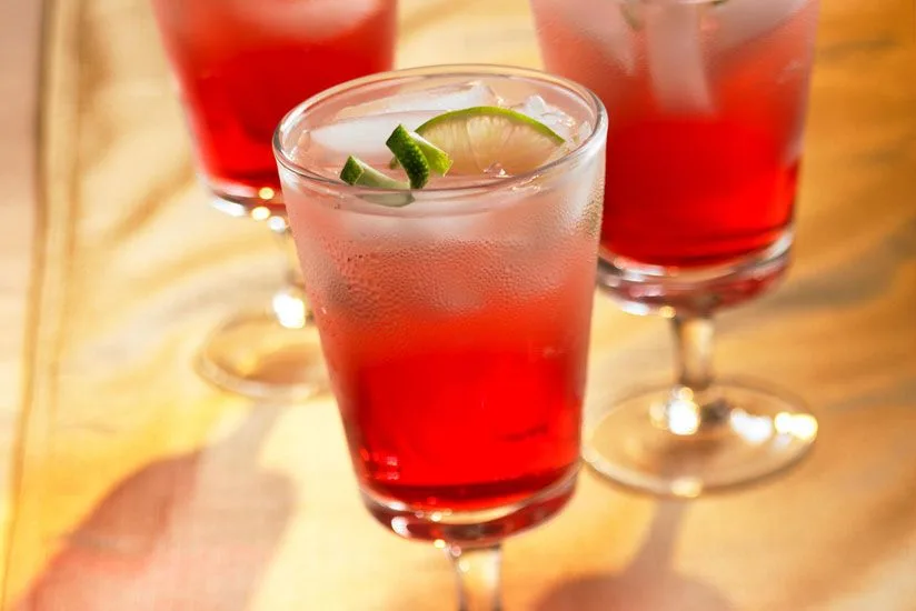 Cranberry Lime Sparkler