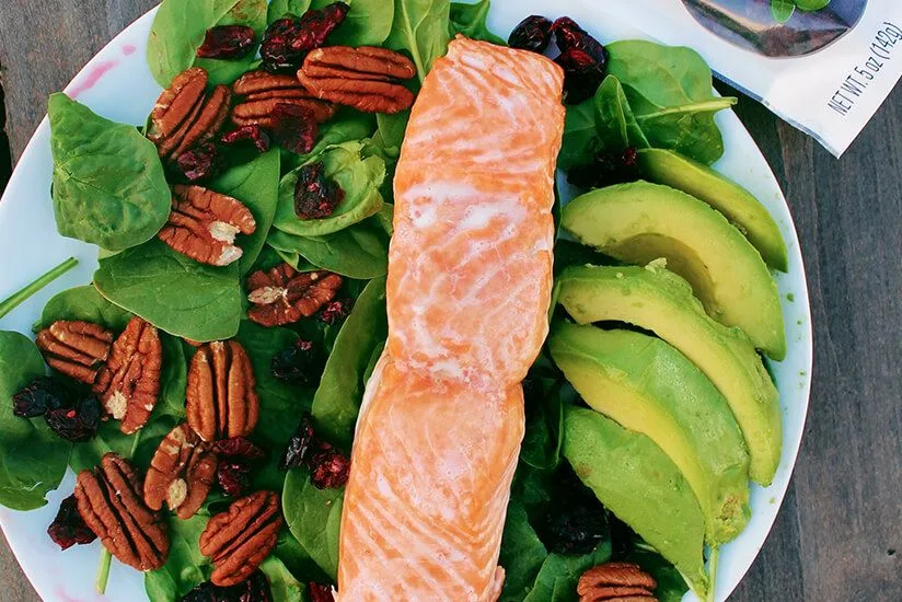 Salmon Spinach Salad