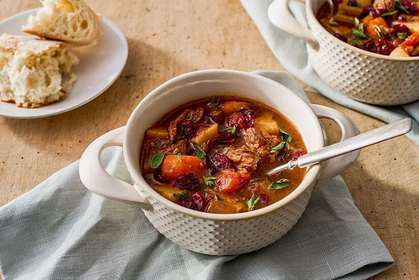 Slow Cooker Braised Cranberry Beef Stew