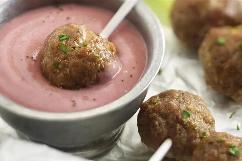 Touchdown Turkey Pesto Party Pops with Hail Mary Horseradish Dipping Sauce