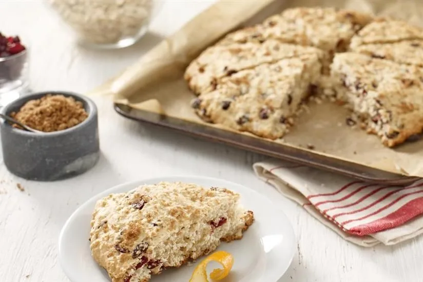 Light Cranberry Oat Scones