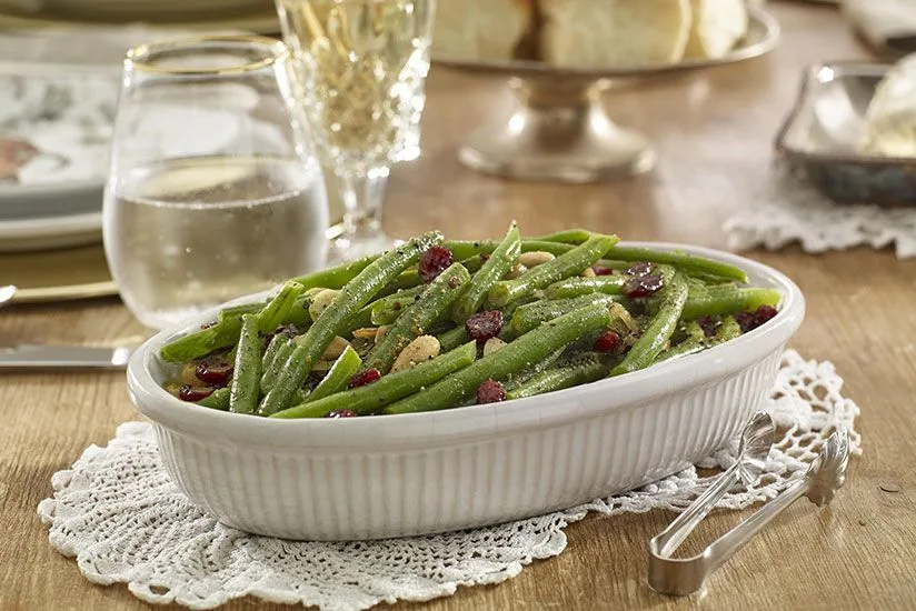 Green Beans with Toasted Almonds and Cranberries