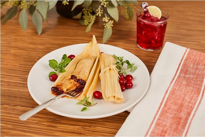 Cranberry Red Chile Pork Tamales