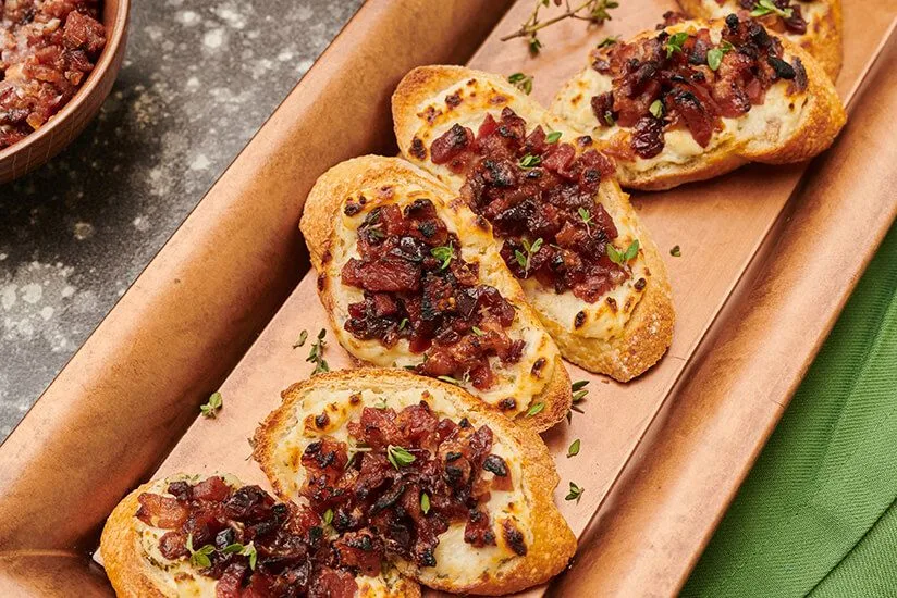 Craisins® Dried Cranberries Bacon Crostini