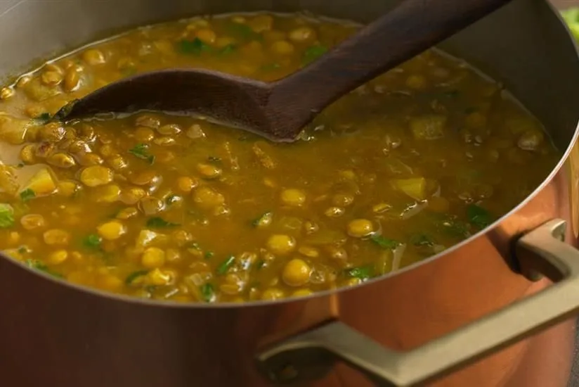 Lentil-Split Pea-Pomegranate Soup