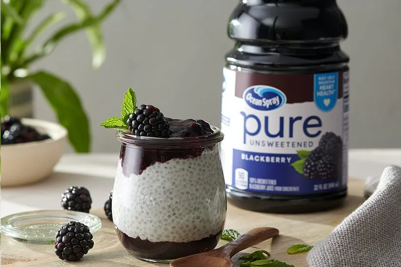 Chia Seed Pudding with Blackberry Compote