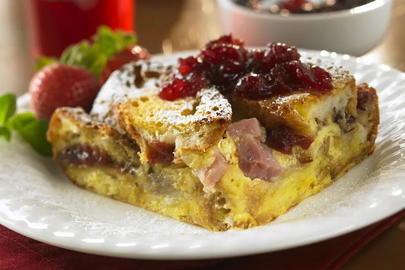 Cranberried Monte Cristo Strata