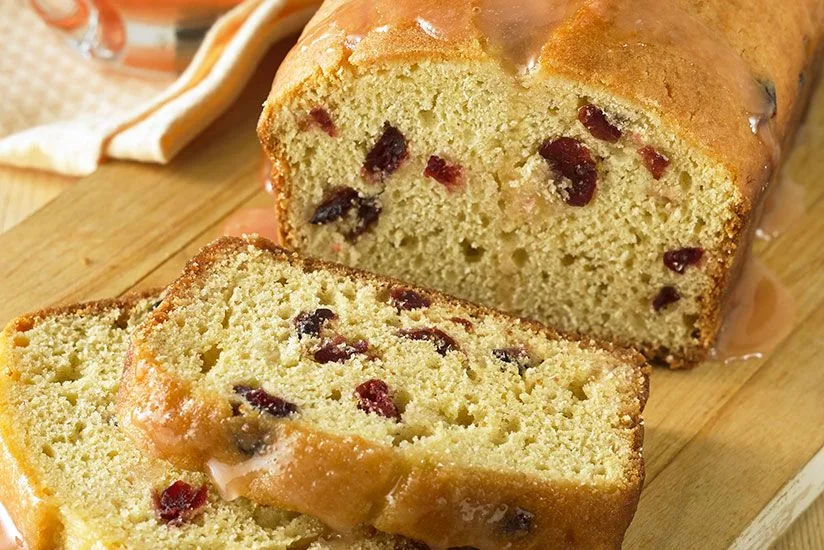 Glazed Cranberry Grapefruit Quick Bread