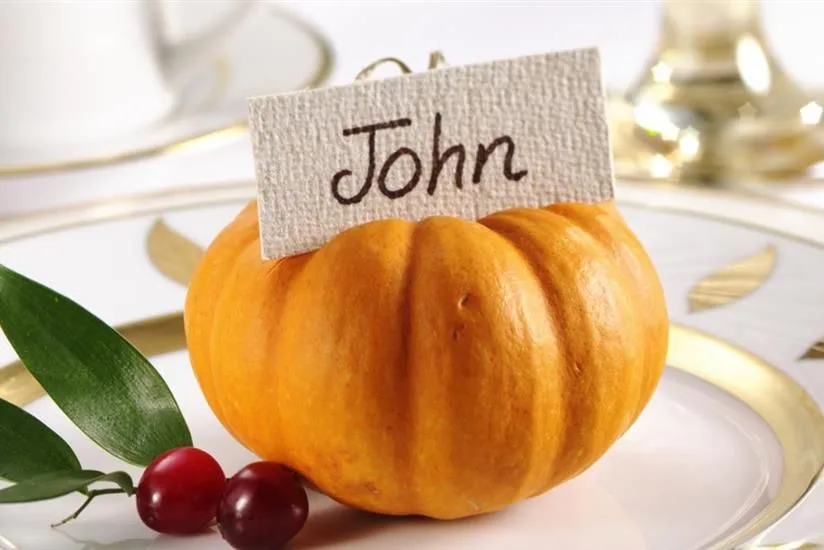 Pumpkin Place Cards