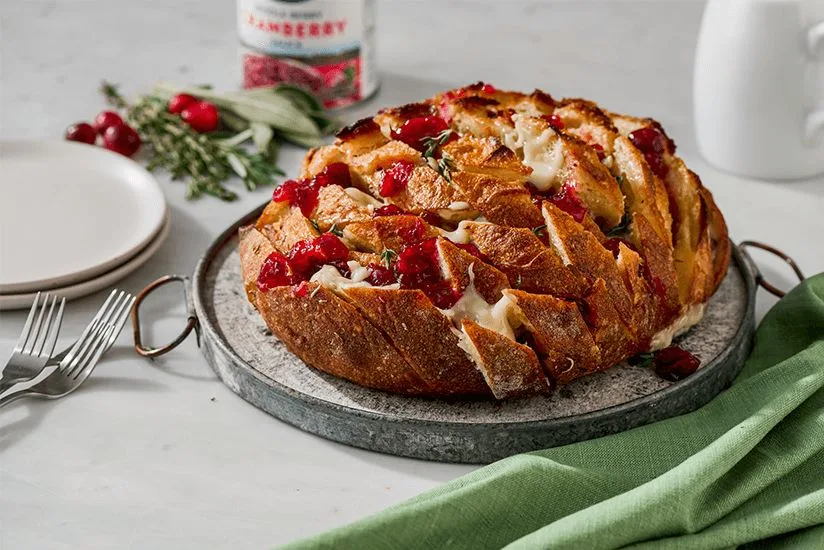 Cranberry & Brie Pull Apart Bread