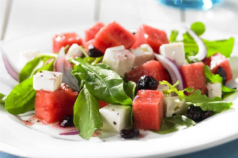 Watermelon, Feta and Arugula Salad