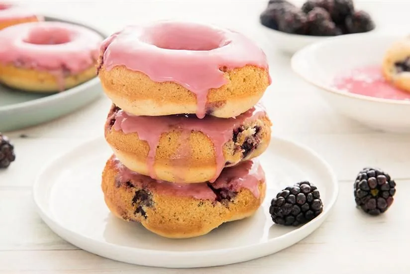 Blackberry Vanilla Bean Doughnuts