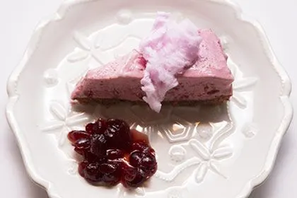 Frozen Cranberry Raspberry Cheesecake