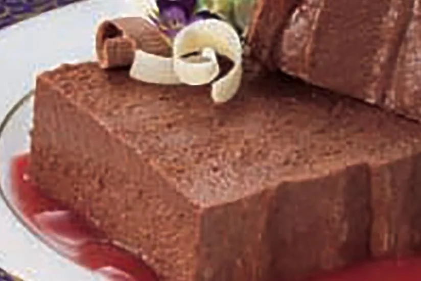 Chocolate Pate with Cranberry Coulis