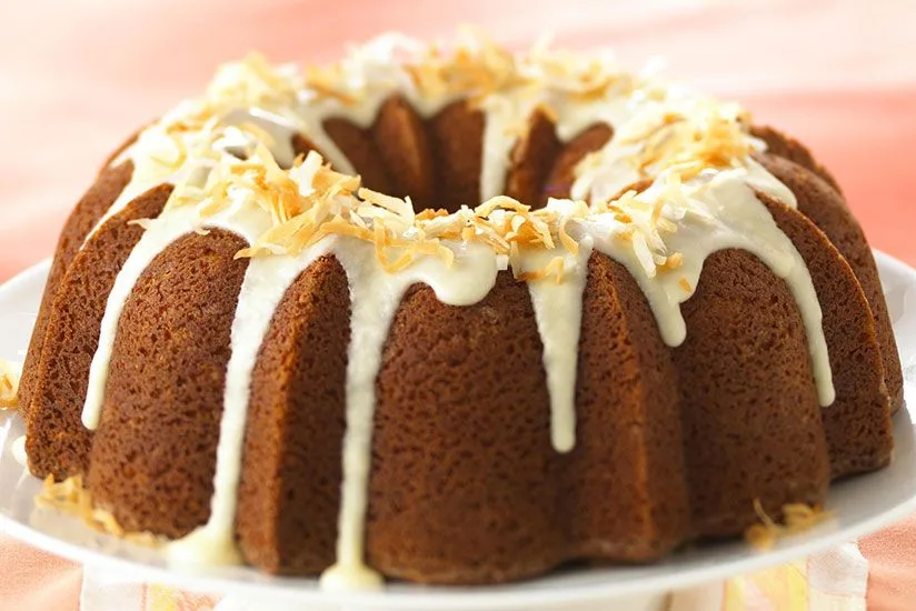 Coconut-Citrus Bundt Cake with Rum Glaze