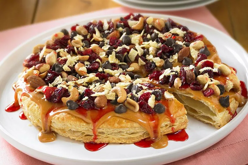 Cranberry Turtle Dessert Pizza