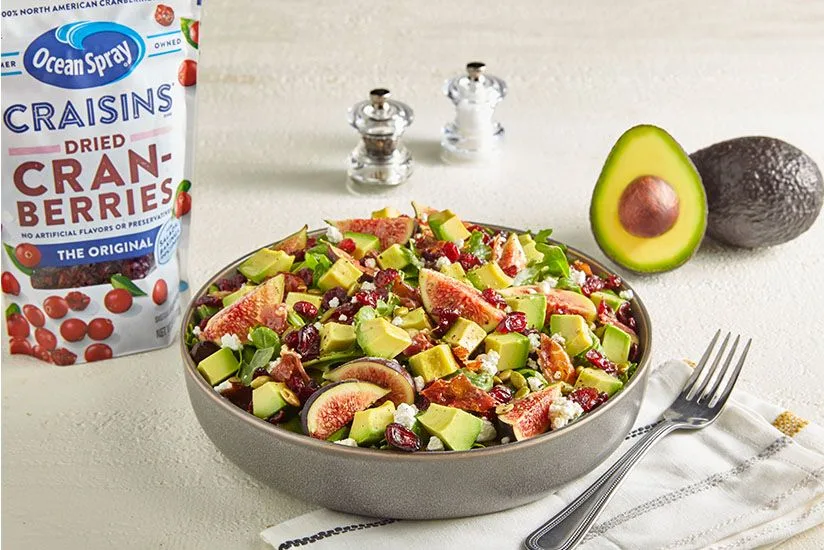 Avocado, Fig & Cranberry Salad With Prosciutto