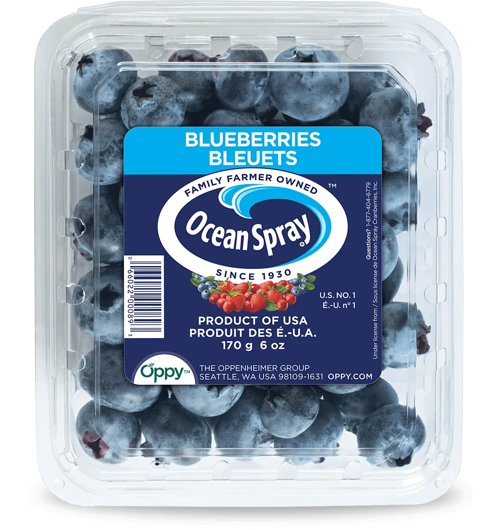 Blueberries front image.