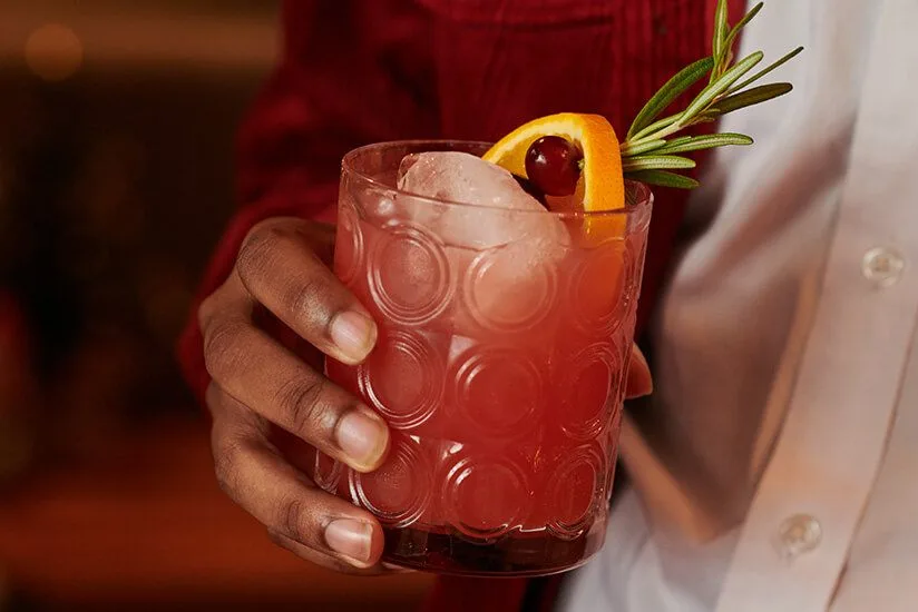 Cranberry Blitzen Whiskey Sour