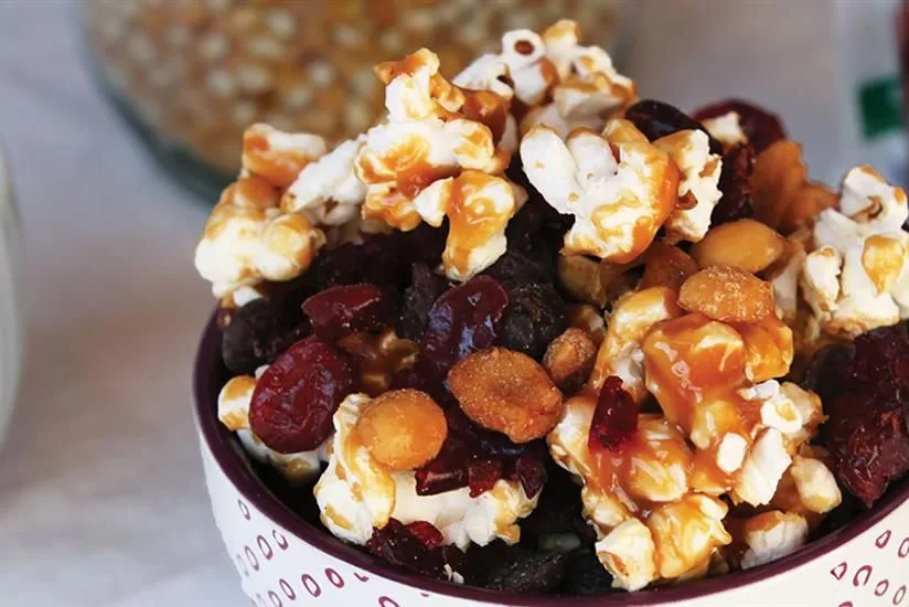 Quick Caramel Corn & Craisins® Dried Cranberries Snack Mix