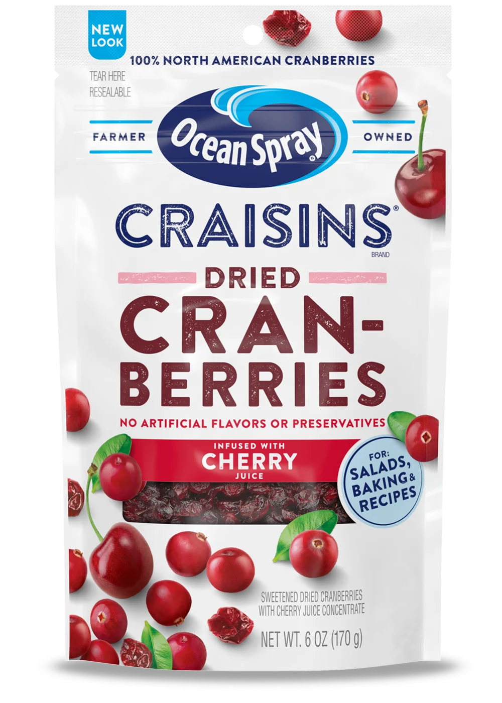 Craisins® Dried Cranberries Cherry Juice Infused front image.