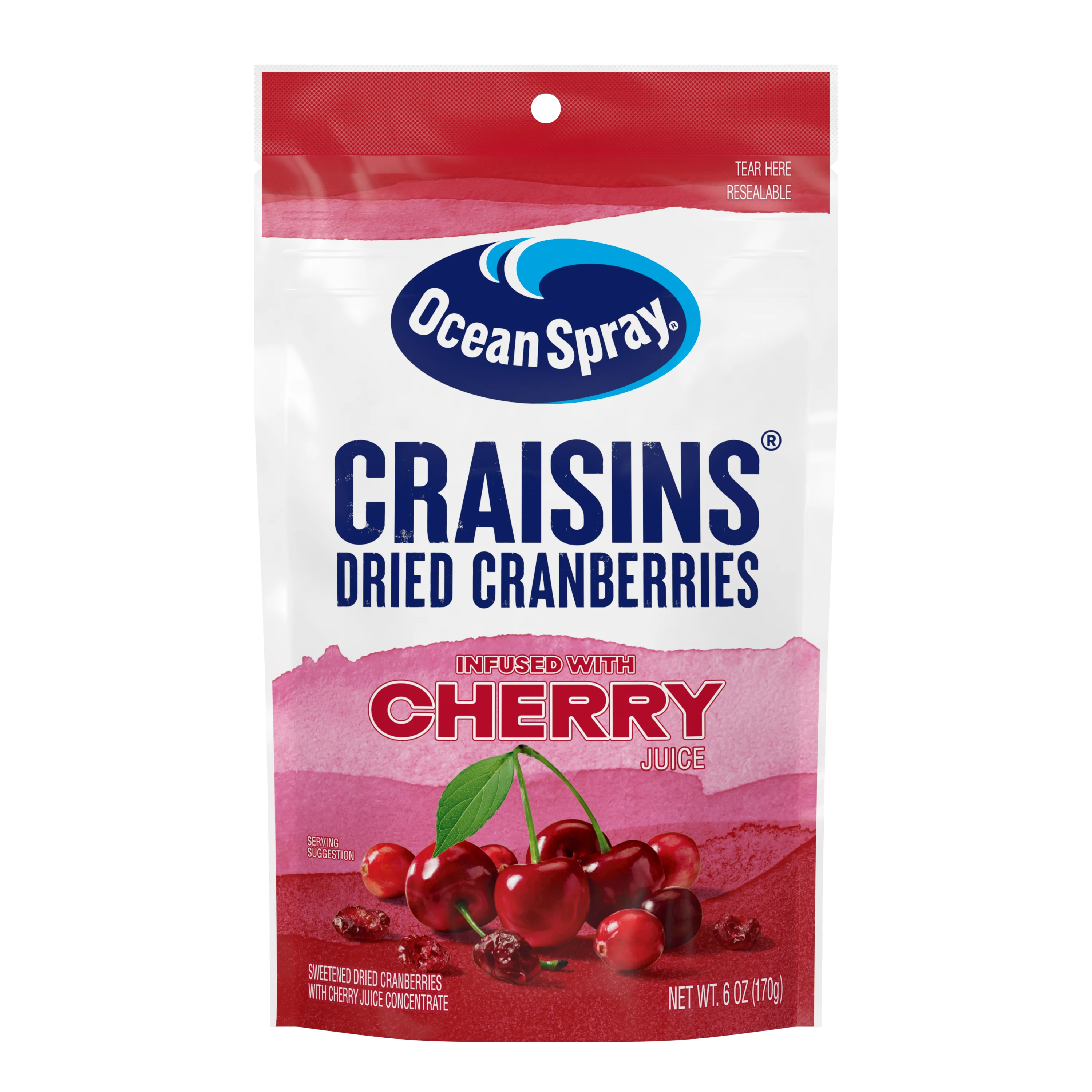 Craisins® Dried Cranberries Cherry Juice Infused front image.