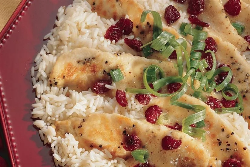 Chicken Tenderloins with Cranberry Mustard Sauce