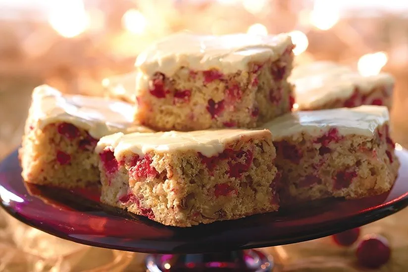 Cranberry White Chocolate Orange Bars