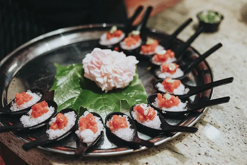 Pink Granita with Ahi Poke